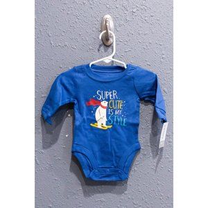 NWT Carter's Blue Graphic Onesie, Size 3 Month